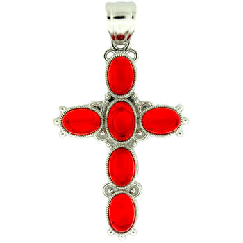 33X53mm Assorted Stone Cross Pendants