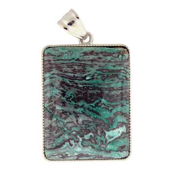 32X47mm Green Laguna Lace Dyed Rectangle Pendants