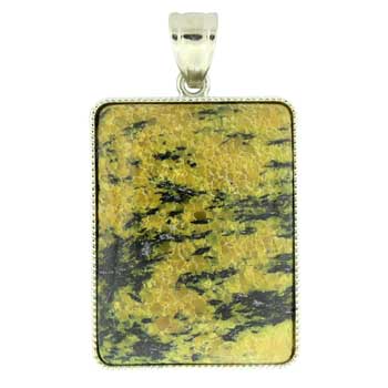 32X47mm Dyed Yellow Turtle Jasper Rectangle Pendants
