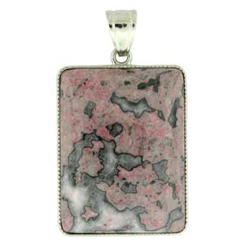 32X47mm Red Laguna Lace Dyed Rectangle Pendants