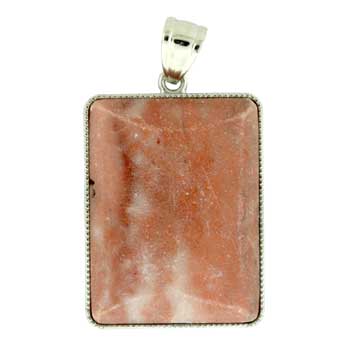 32X47mm Peach Chili Stone Rectangle Pendants