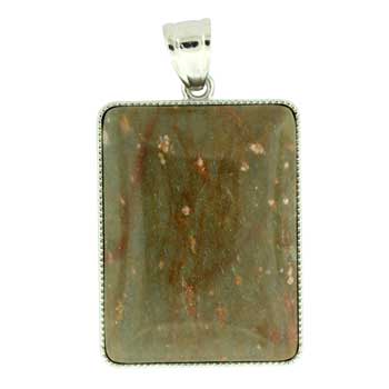 32X47mm Mudstone And Pink Spot Jasper Rectangle Pendants