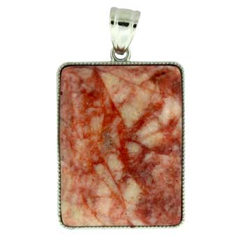 32X47mm Fire Matrix Stone Rectangle Pendants