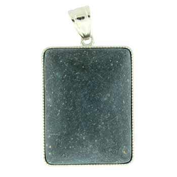 32X47mm Frosted Black Stone Rectangle Pendants