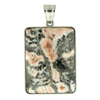 32X47mm Pink Zebra Jasper Rectangle Pendants