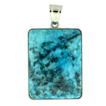 32X47mm Blue Amazonite Jasper Dyed Rectangle Pendants