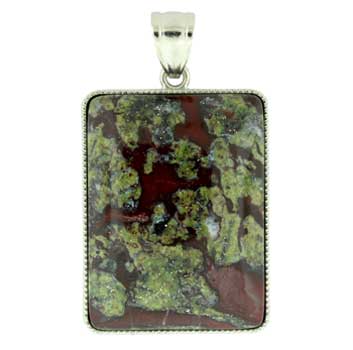 32X47mm Dragon Blood Jasper Rectangle Pendants