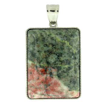 32X47mm Chinese Ruby Zoisite Rectangle Pendants