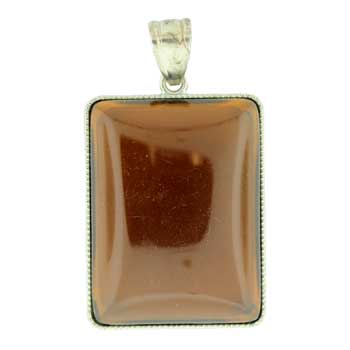 32X47mm Smoky Quartz Glass Rectangle Pendants