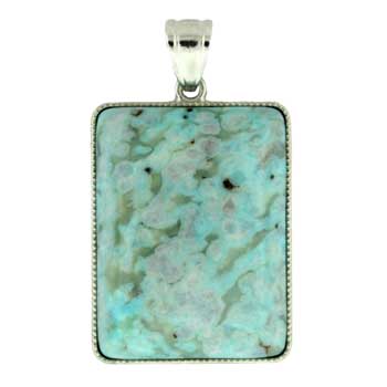 32X47mm Turquoise Jasper Dyed Rectangle Pendants