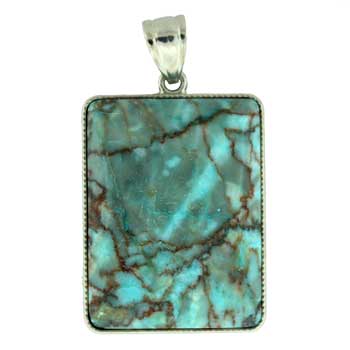 32X47mm Turquoise Jasper Dyed Rectangle Pendants