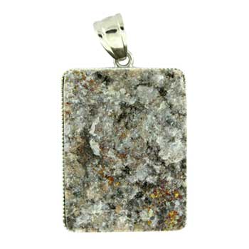 32X47mm Golden Pyrite Conglomerate Rectangle Pendants