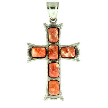 33X53mm Chili Jasper Cross Pendants