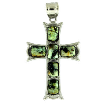33X53mm African Turquoise Cross Pendants