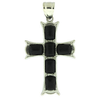 33X53mm Black Jasper Cross Pendants