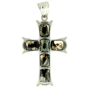 33X53mm Blackberry Quartz Glass Cross Pendants