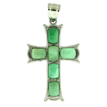 33X53mm Green Aventurine Cross Pendants