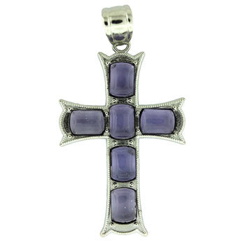 33X53mm Purple Amethyst Cross Pendants