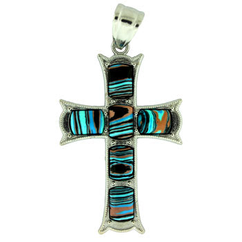 33X53mm Synthetic Calsilica Cross Pendants