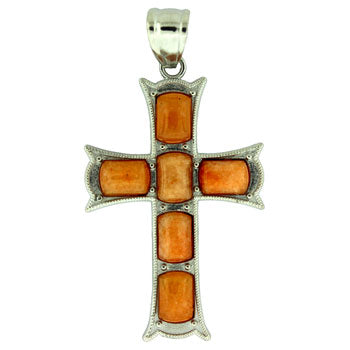 33X53mm Red Aventurine Cross Pendants