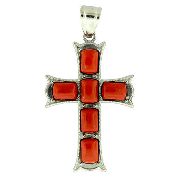 33X53mm Red Jasper Cross Pendants