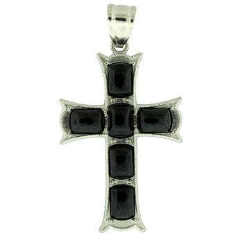 33X53mm Black Stone Cross Pendants