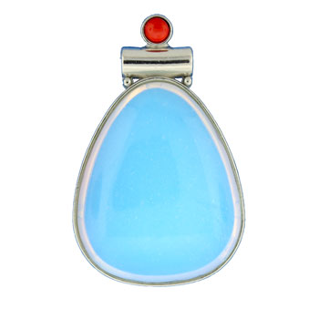 33X50mm Opalite Glass Pear Pendants