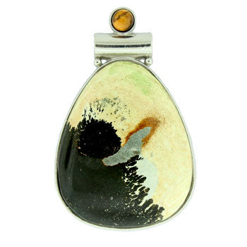 33X50mm Paintbrush Jasper Pear Pendants