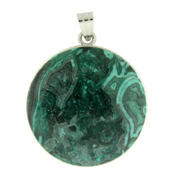 33X50mm Malachite Jasper Dyed Coin Pendants