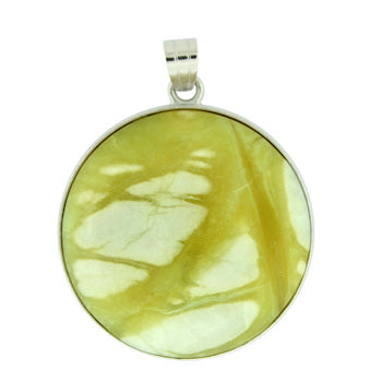 33X50mm Lime Green Serpentine Coin Pendants