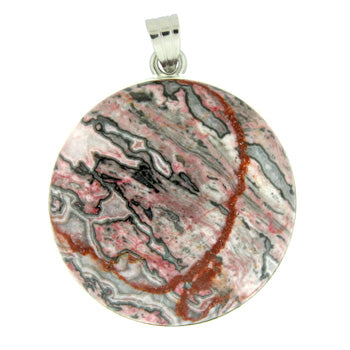 33X50mm Red Laguna Lace Dyed Coin Pendants