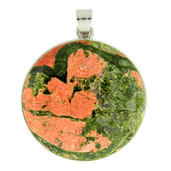 33X50mm Unakite Coin Pendants