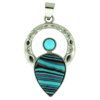 25X40mm Synthetic Calsilica Celtic Angel Pendants