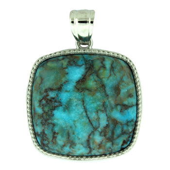 36X41mm Turquoise Jasper Dyed Square Pendants