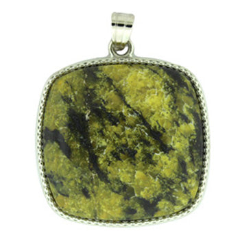 36X41mm Dyed Yellow Turtle Jasper Square Pendants
