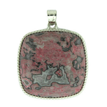 36X41mm Red Laguna Lace Dyed Square Pendants