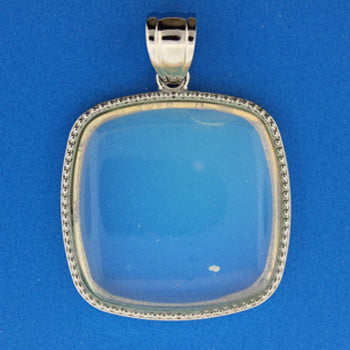 36X41mm Opalite Glass Square Pendants