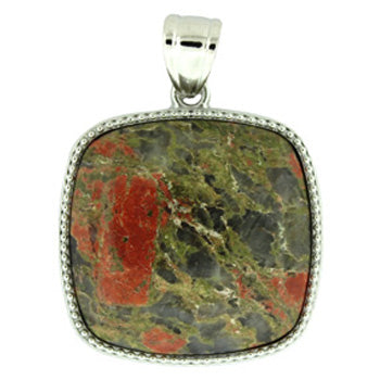 36X41mm Unakite Square Pendants