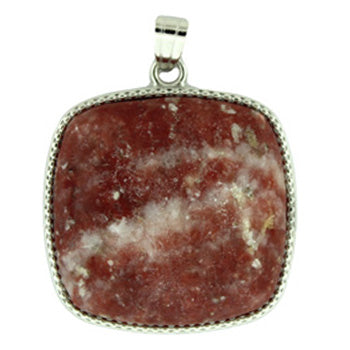 36X41mm Chili Jasper Square Pendants