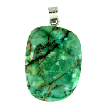 29X43mm Green Matrix Stone Drop Pendants