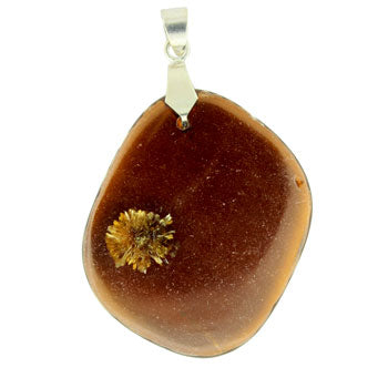34-48mm Flower Smoky Quartz Freeform Pendants