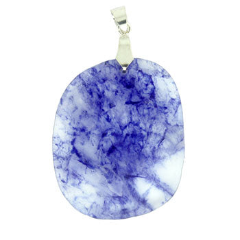 34-48mm Blueberry Quartz Glass Freeform Pendants