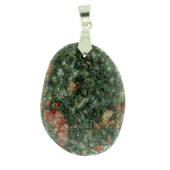 34-48mm Chinese Ruby Zoisite Freeform Pendants