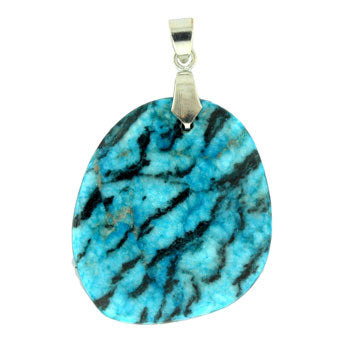 34-48mm Dyed Blue Amazonite Jasper Freeform Pendants