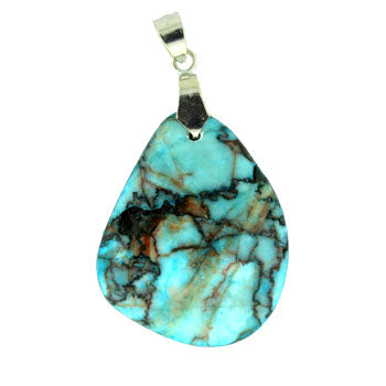 34-48mm Dyed Turquiose Jasper Freeform Pendants