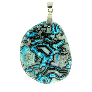 34-48mm Dyed Blue Laguna Lace Freeform Pendants