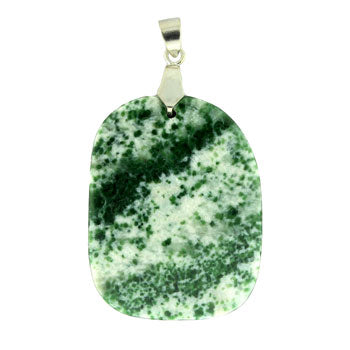 34-48mm Green Spot Agate Freeform Pendants