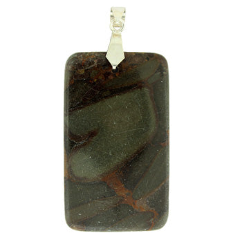 32-50mm Black Bamboo Jasper Freeform Pendants
