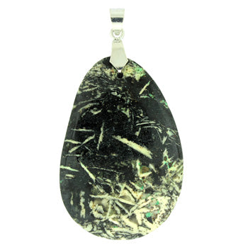 32-50mm Flower Bamboo Jasper Freeform Pendants