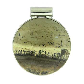 35X40mm Paintbrush Jasper Round Pendants